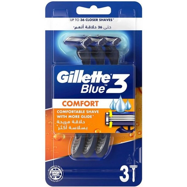 خود تراش ژیلت مدل Blue3 Comfort New بسته 3 عددی