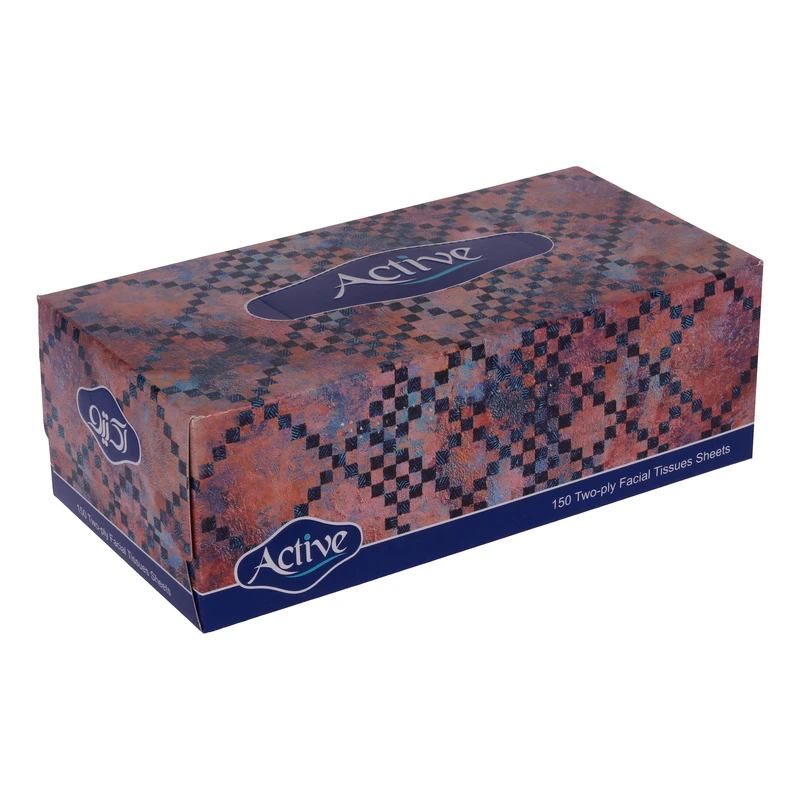 دستمال کاغذی اکتیو 150 برگ دولایه اکتیو